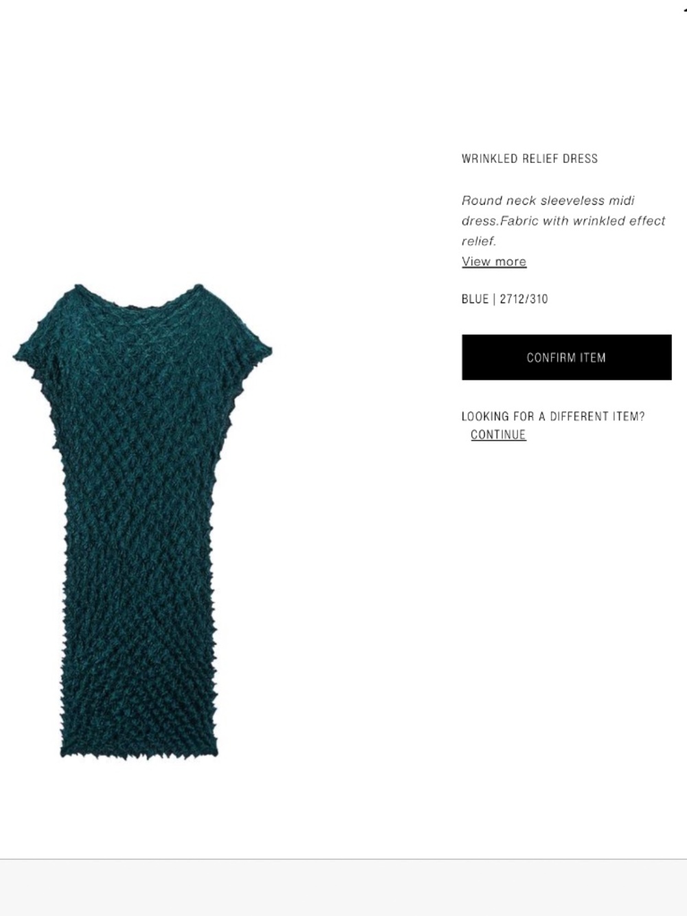 Zara teal dress
